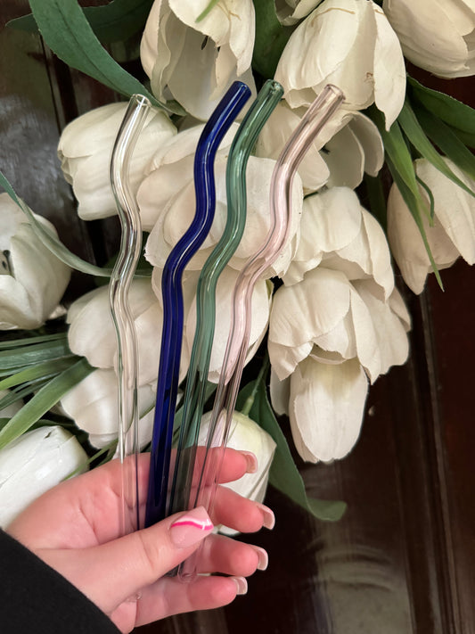 Colored Wavy Straws